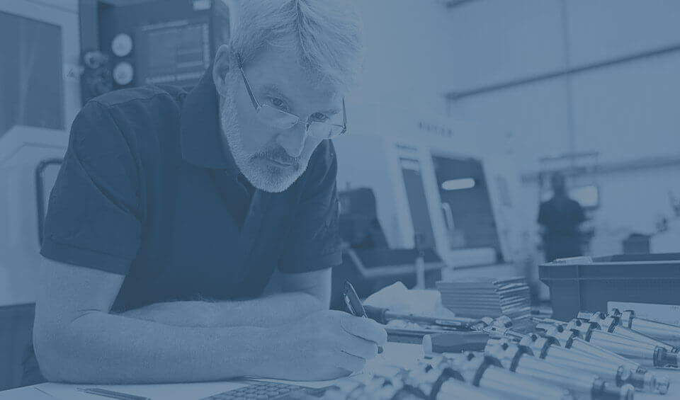 Man sitting at desk working