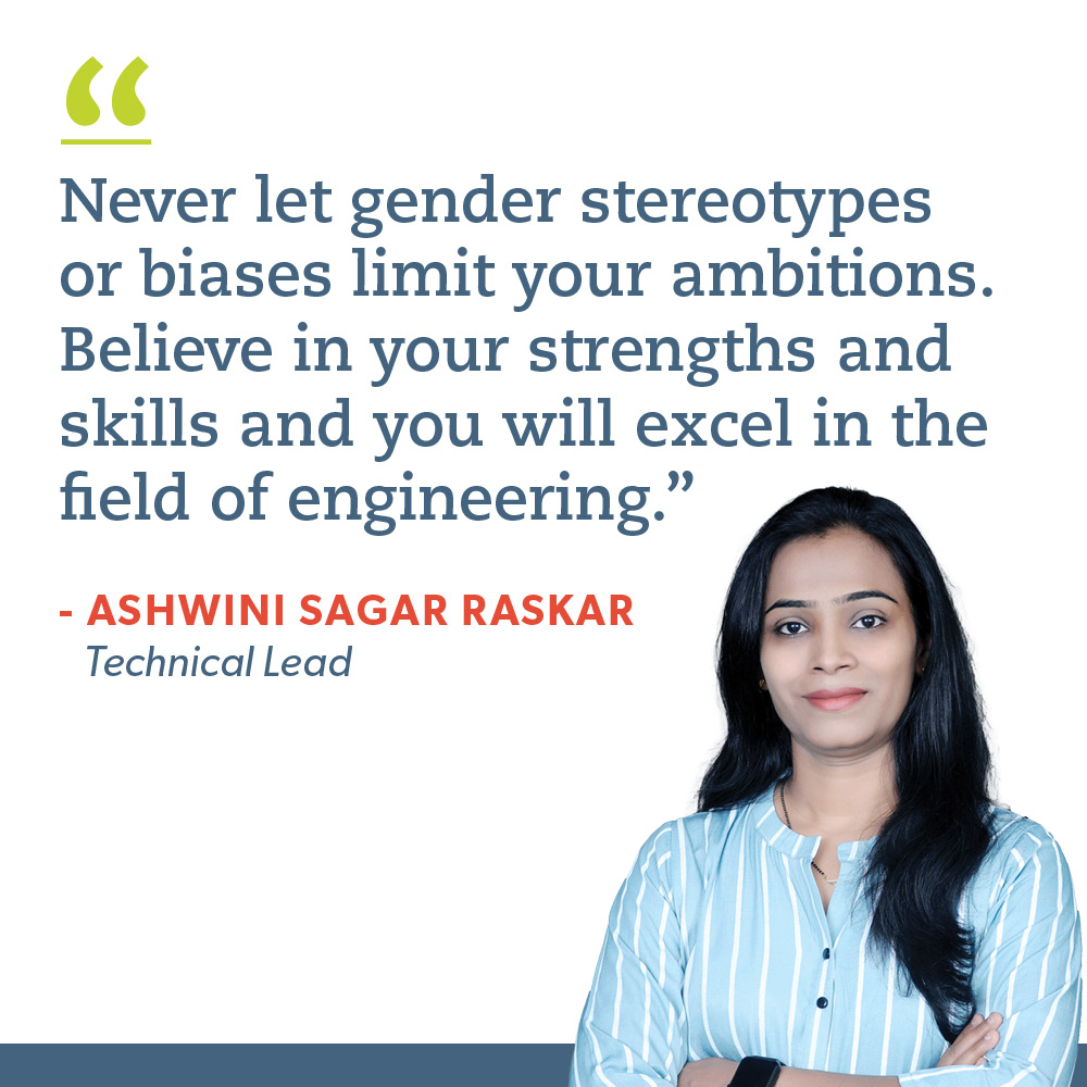 quote by ashwini sagar raskar, techinical lead