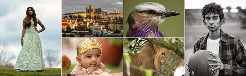 Collage of Pramad Nallari's family