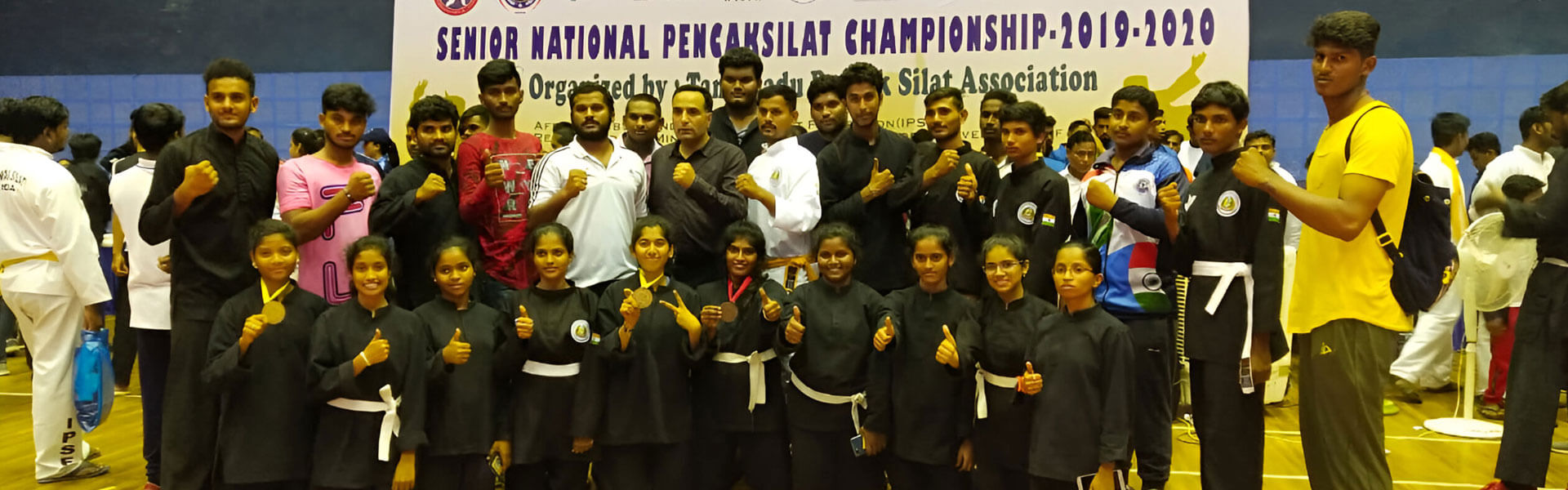 large group photo at a championship competition