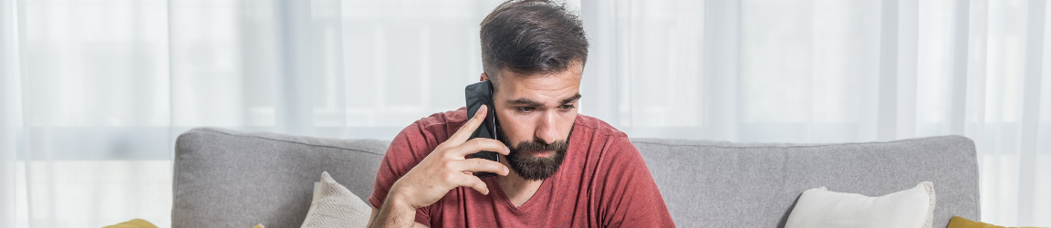 man being interviewed