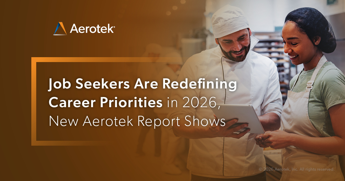 This image promotes Aerotek's Job Seeker Survey: Q1 2026. 