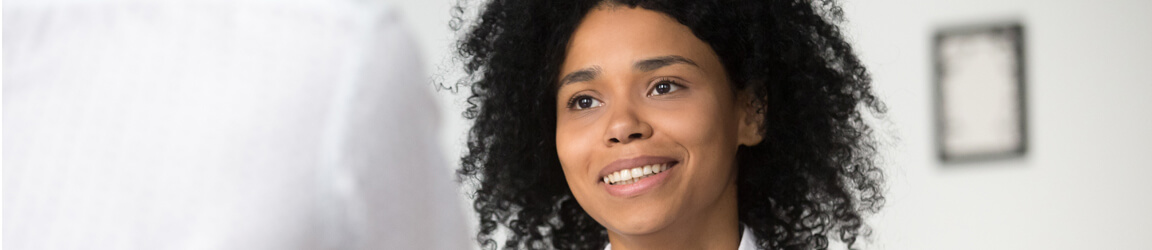 young woman smiling