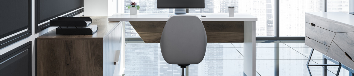 office space with large desk