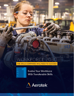 A cover of the first installment of the Workforce 2030: The Skills Companies Need to Succeed white paper series