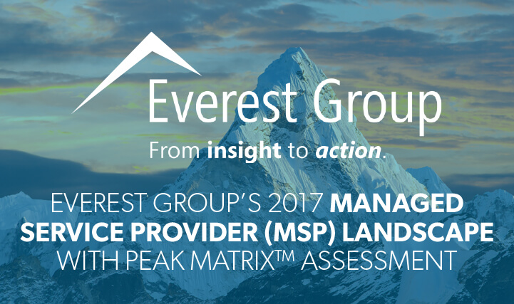 Close Up of Mountain Peak Sunset Sky in The Background - For Everest Group's 2017 Managed Service Provider (MSP) Landscape with Peak Matrix Assessment.