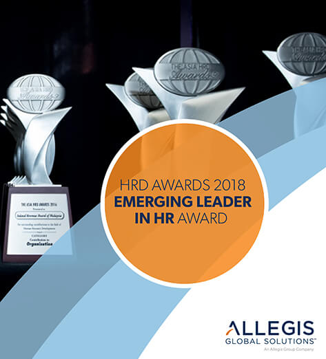 Awards In The Background - For HRD Awards 2018 Emerging Leader in HR Award.