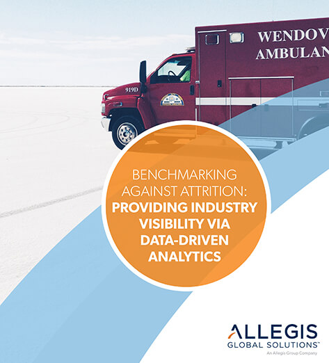 Red Ambulance Truck With Cloud & Sky In Background of Truck  - For Benchmarking Against Attrition: Providing Industry Visibility Via Data-Driven Analytics.