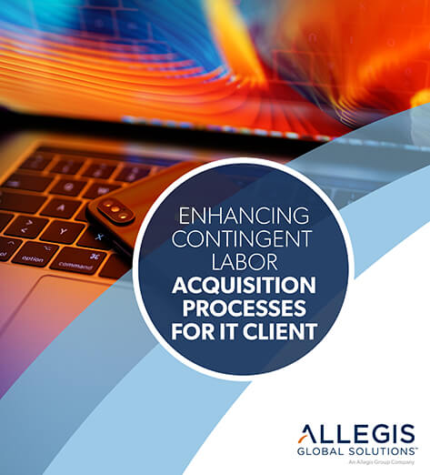 Close-up of Open Laptop with a Smart Phone Sitting on the Keyboard - For Enhancing Contingent Labor Acquisition Processes for IT Client.