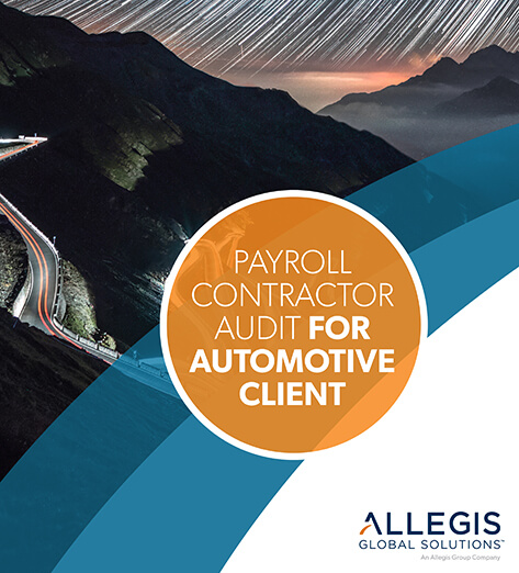 Mountain Scene Scape Background - For Payroll Contractor Audit For Automotive Client.