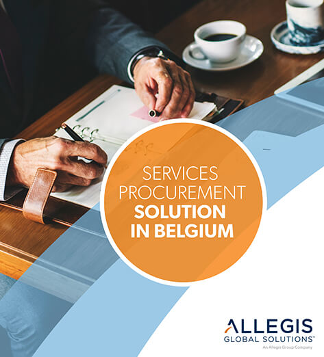 Right Hand with a Pen, Writing in a Calendar Organizer - For Services Procurement Solution in Belgium.