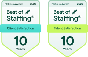 Aston Carter received Clearly Rated's Best of Staffing Diamond Award for clients & talent.