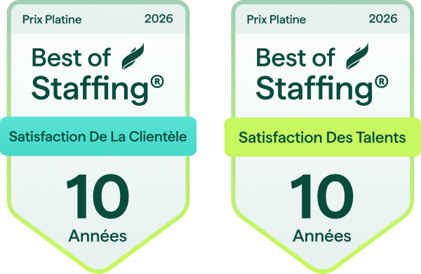 Aston Carter remporte les prix Platine Best of Staffing® 2026 pour l’excellence du service aux clients et aux talents