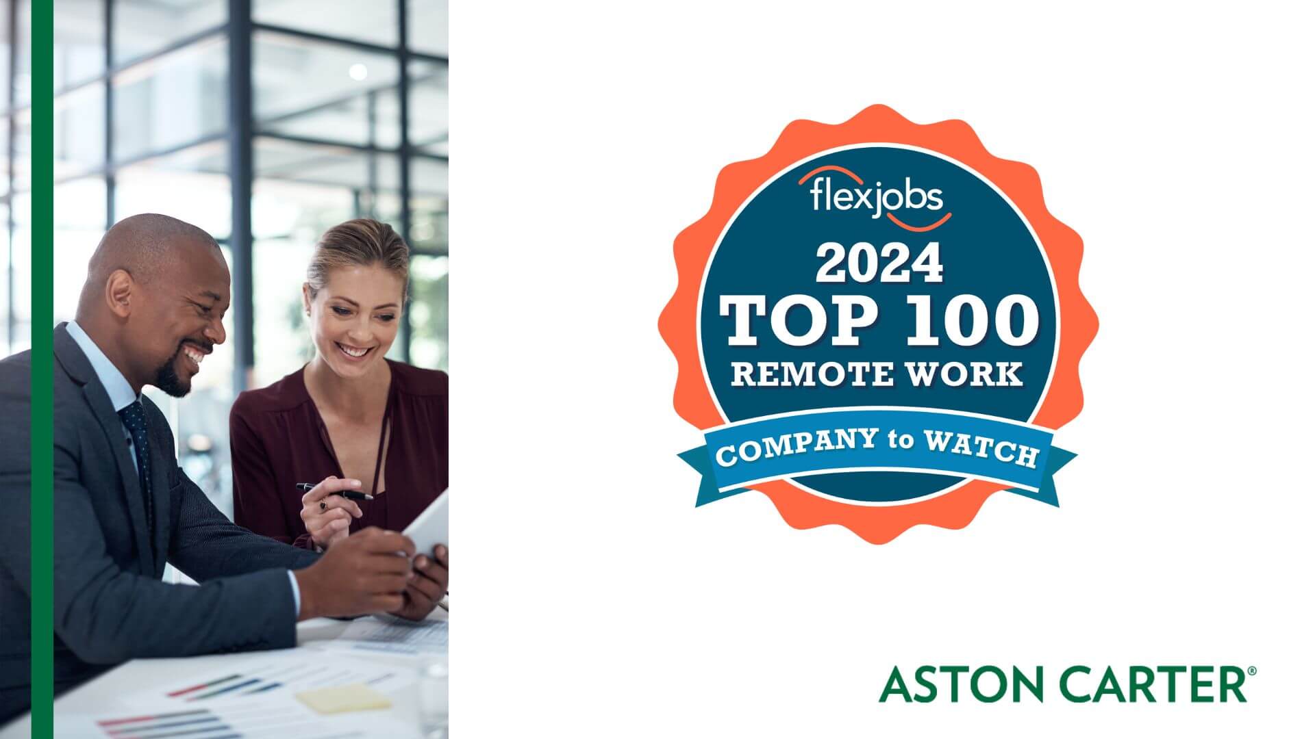 Aston Carter Named a Top 100 Company for Remote Jobs 2024