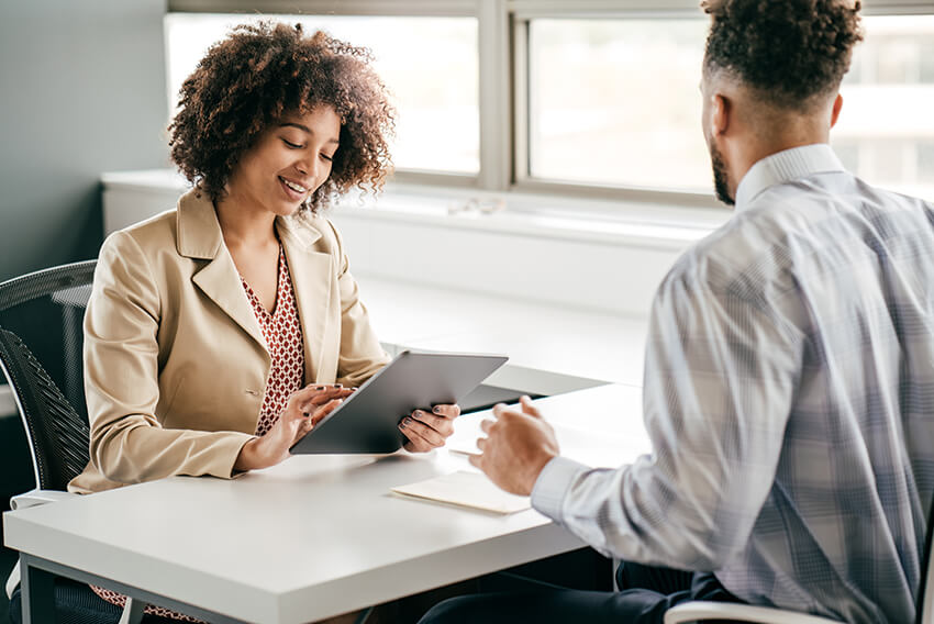 Job interview in person