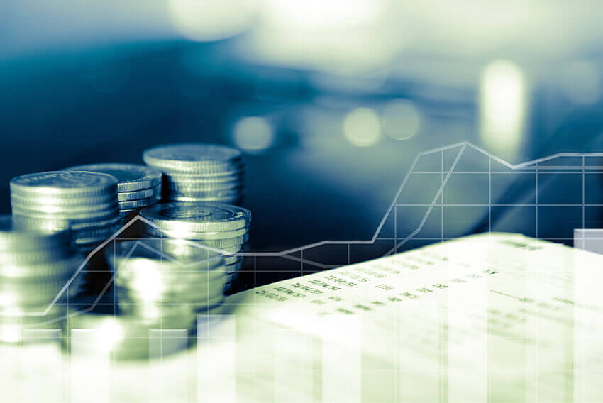 Infographic displaying a graph with a stack of coins. Aston Carter Recruitment Articles.