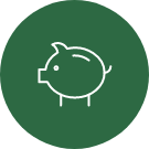 Icon of piggy bank