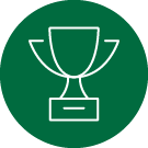 Aston Carter awards and accolades green trophy icon