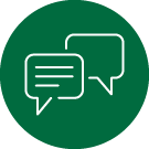 Aston Carter contact us green message icon