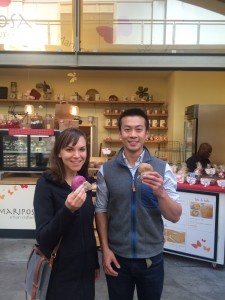 Hire an Esquire CEO Julia Shapiro and Sales & Recruiting Manager Wallace Young opt for Mariposa Baking Company’s Gluten-free Donuts in SF