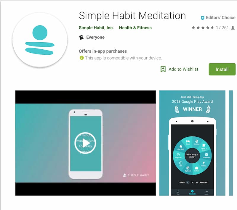 Simple Habit Meditation App